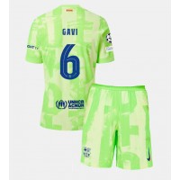 Barcelona Paez Gavi #6 Tredjedraktsett Barn 2024-25 Kortermet (+ Korte bukser)